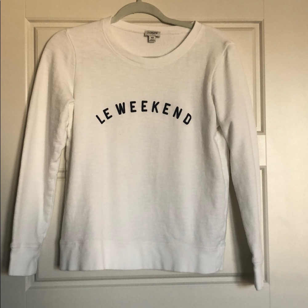 [XS] J.Crew White Sweatshirt